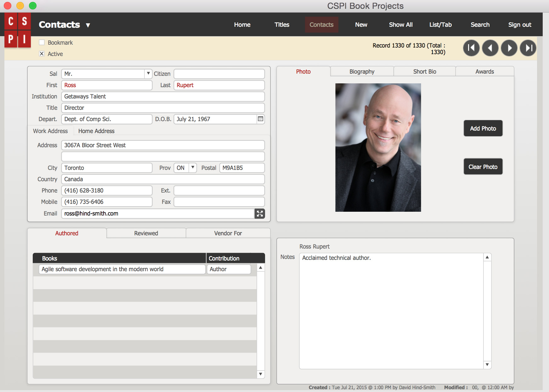 EMPublisher Contact Management